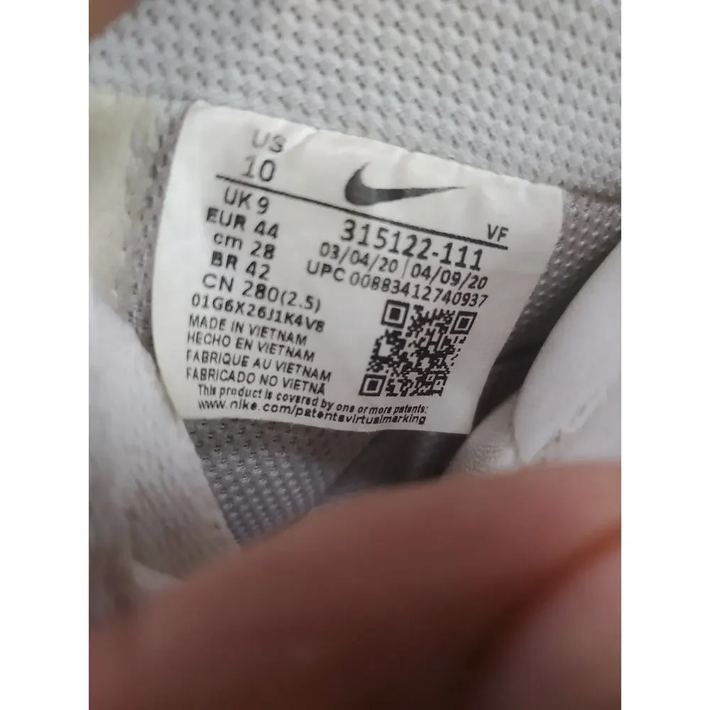 Nike Air Force 1 07 Low Triple White Men's Size 10 Casual Sneakers AF1 315122-11